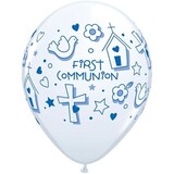 Qualatex Ballon Communie blauw 28cm | 25 stuks Qualatex Ballon Communie blauw 28cm | 25 stuks