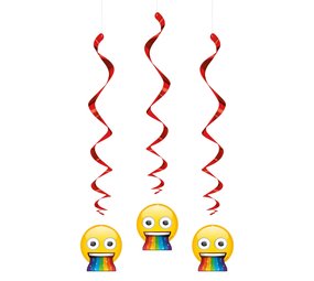 Swirl Rainbow Fun Emoji | 3 stuks