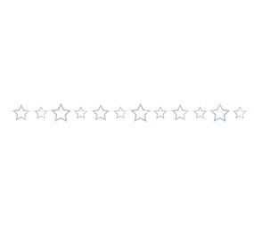 Slinger sterren holografische zilver | 4 meter Slinger sterren holografische zilver | 4 meter
