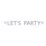 Brief Girlande "Let's Party" Holographic Silver | 2 Meter Brief Girlande "Let's Party" Holographic Silver | 2 Meter