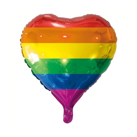 Globos Nordic Foil balloon heart rainbow