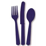 Unique Party Besteck marine blauer Plastik | 18-teiliger