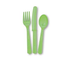 Unique Party Coutellerie citron vert | 18 pièces