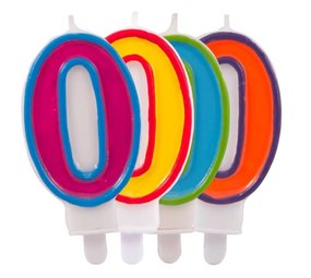 Bougie 0 colorée par pièce