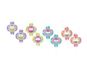 Straws Cupcake Pastel | 8 pieces Straws Cupcake Pastel | 8 pieces