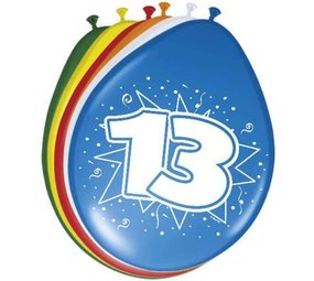 Ballonnen 13 jaar | 8 stuks Ballonnen 13 jaar | 8 stuks