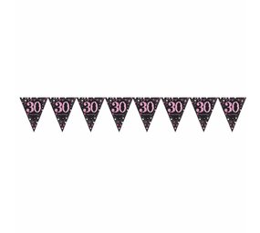 Amscan Guirlande de Drapeaux 30 Noir-Rose Étincelant 4 m | par unité Amscan Guirlande de Drapeaux 30 Noir-Rose Étincelant 4 m | par unité
