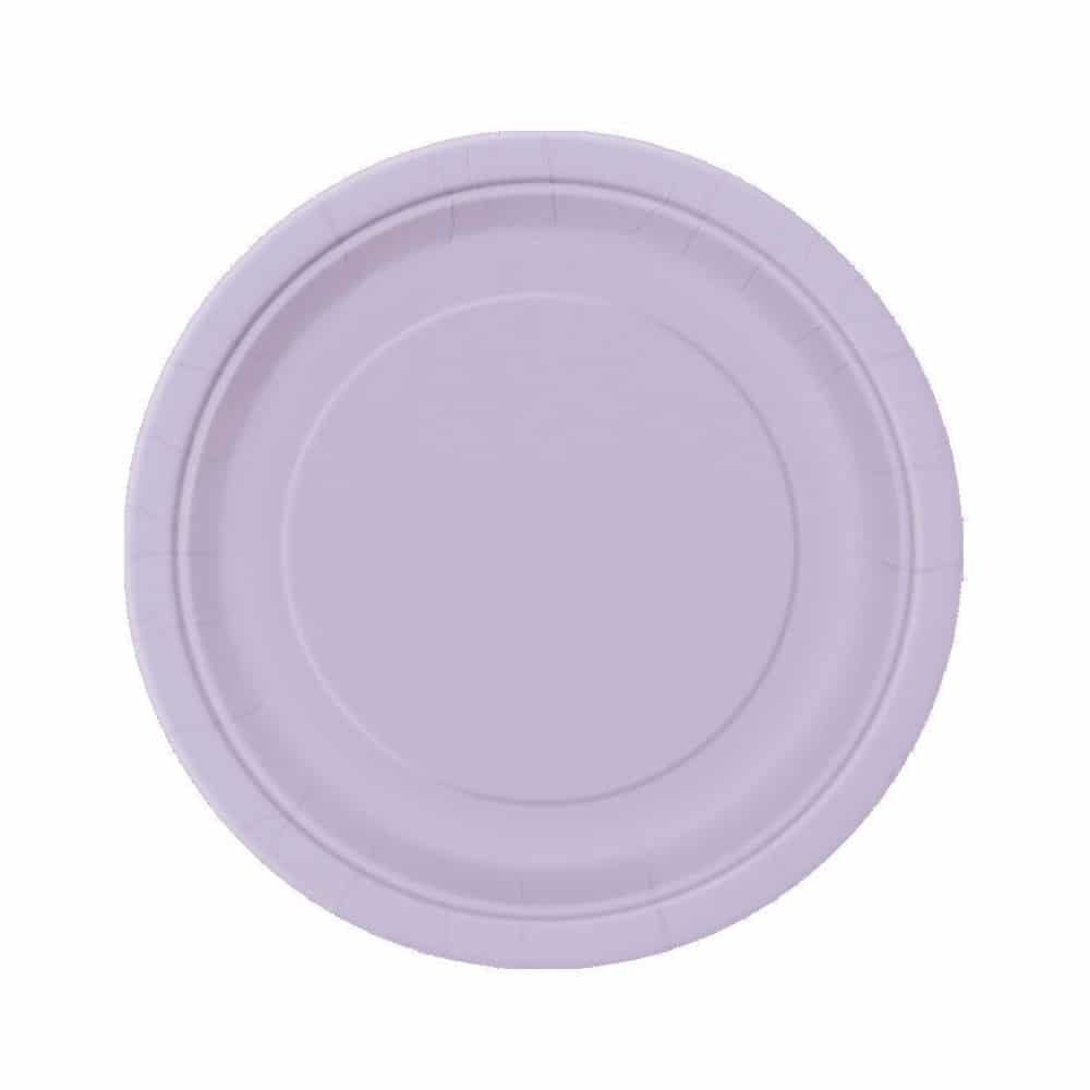 Unique Party Borden lavendel lila 18cm | 8 stuks Unique Party Borden lavendel lila 18cm | 8 stuks