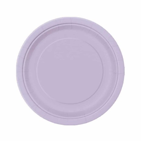 Unique Party Borden lavendel lila 18cm | 8 stuks Unique Party Borden lavendel lila 18cm | 8 stuks