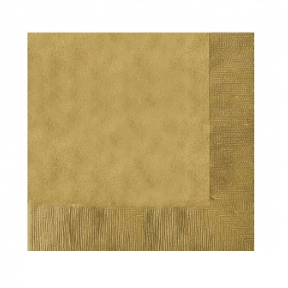 Serviette Gold 33x33cm | 50 Stück Serviette Gold 33x33cm | 50 Stück