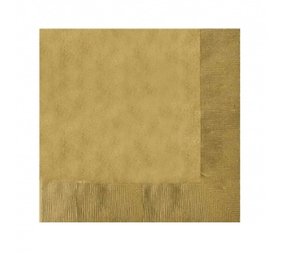 Servet goud 33x33cm | 50 stuks Servet goud 33x33cm | 50 stuks