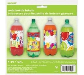 Labels frisdrankflessen | 4 stuks Labels frisdrankflessen | 4 stuks