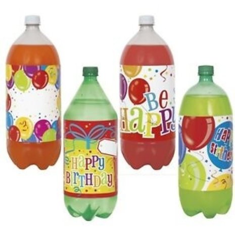 Labels frisdrankflessen | 4 stuks