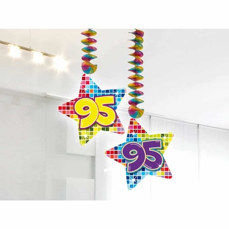 Folat Decoration spiral 95 years star shape 2 pieces Folat Decoration spiral 95 years star shape 2 pieces