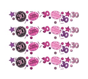 Amscan Konfetti 30 Jahre Sparkling Schwarz-Rosa | 34 Gramm Amscan Konfetti 30 Jahre Sparkling Schwarz-Rosa | 34 Gramm