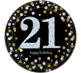 Blackboard Sparkling 21 Or noir 23cm | 8 pièces