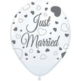 Folat Balloons Just Married Hartjes 30cm | 8 pieces Folat Balloons Just Married Hartjes 30cm | 8 pieces