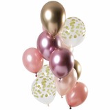 Folat Ballons Ensemble Blush d'or | 12 pièces Folat Ballons Ensemble Blush d'or | 12 pièces