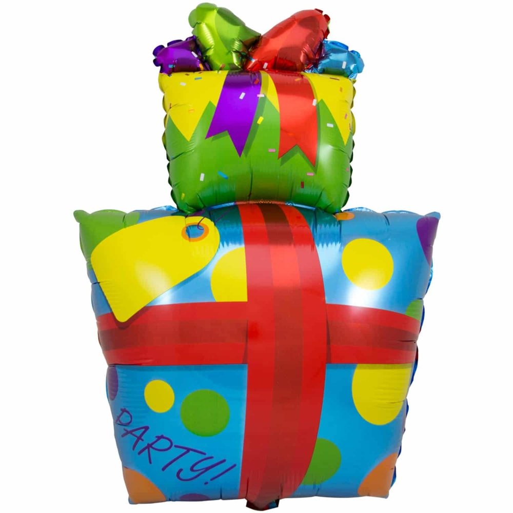 Folie Ballon Supershape Happy Birthday Cadeau | 90 cm Folie Ballon Supershape Happy Birthday Cadeau | 90 cm