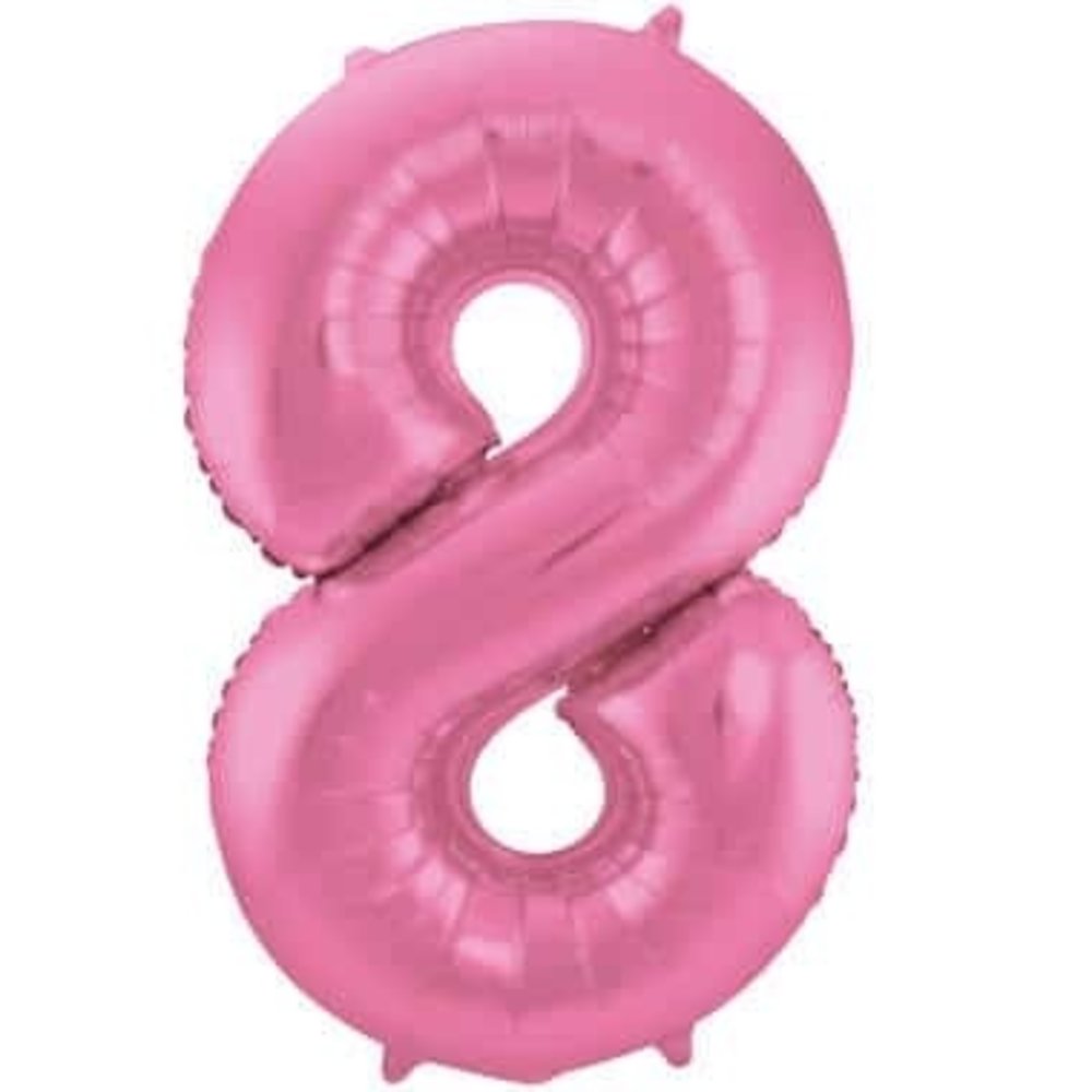 Folat Ballon folie 8 Mat Roze | 86cm Folat Ballon folie 8 Mat Roze | 86cm