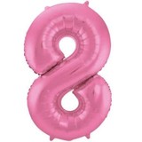 Folat Ballon folie 8 Mat Roze | 86cm