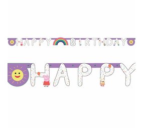Amscan Peppa Pig Letterlinger Happy Birthday | 2.5 meters Amscan Peppa Pig Letterlinger Happy Birthday | 2.5 meters