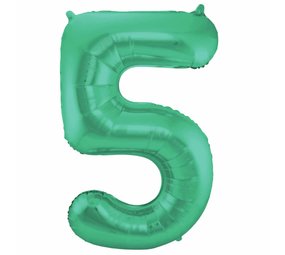 Folat Balloon foil 5 matt green | 86cm Folat Balloon foil 5 matt green | 86cm