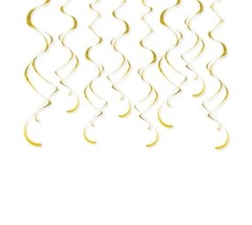 Dekoration einzigartiger Wirbel Gold 60 cm | 8 Stücke Dekoration einzigartiger Wirbel Gold 60 cm | 8 Stücke