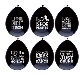 Ballonnen Drink Quotes 30 cm | 6 stuks