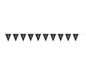 Ligne de drapeau 18 ans Glitz Silver-Black | 2,75 mètres Ligne de drapeau 18 ans Glitz Silver-Black | 2,75 mètres