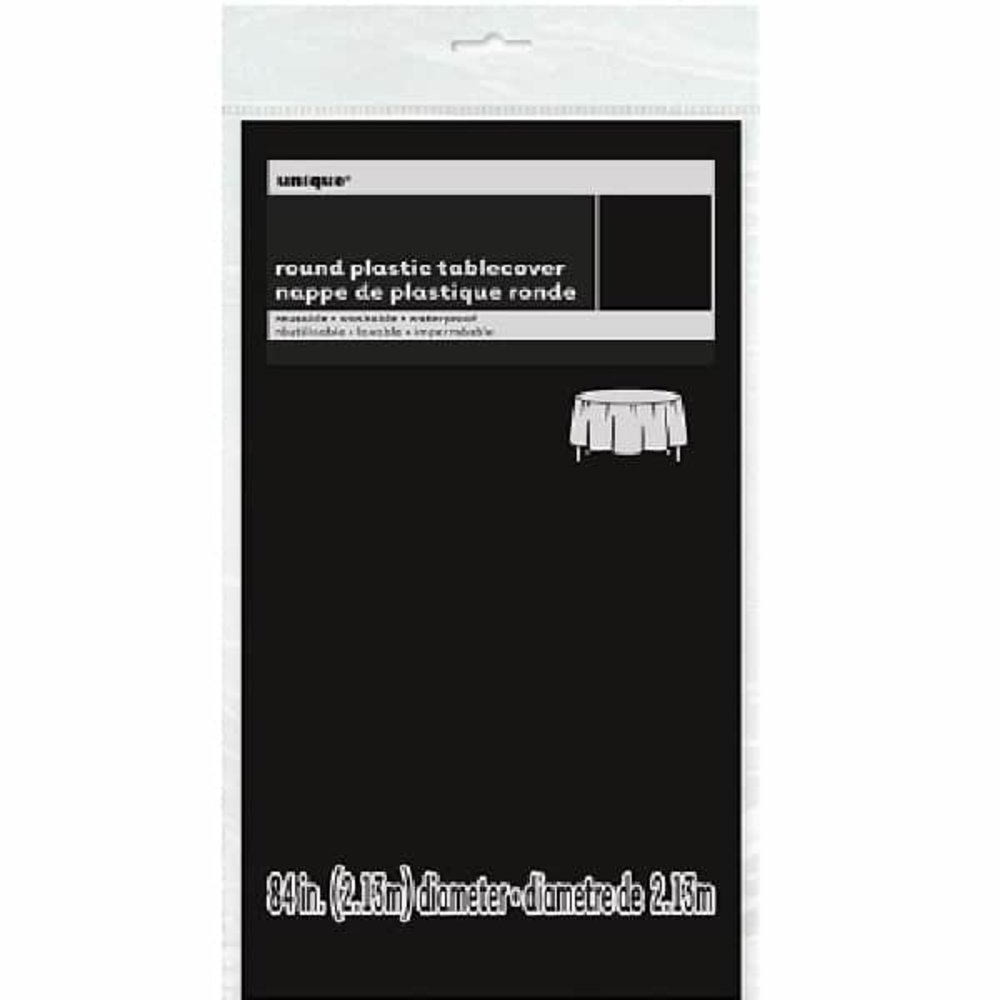 Tablecloth round black | 213cm