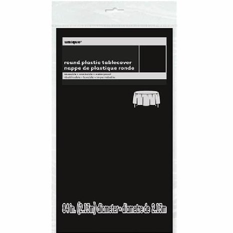 Tischdecke rund schwarz | 213 cm Tischdecke rund schwarz | 213 cm