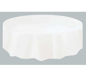 Unique Party Tischdecke um Weiß | 213 cm