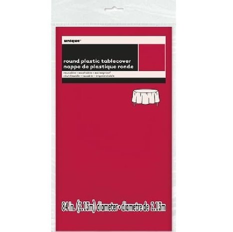 Tafelkleed rond rood | 213cm