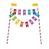 Taartdecoratie Happy Birthday Regenboog Taartdecoratie Happy Birthday Regenboog