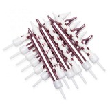 Pie Bougies Rose Gold Metallic avec Stars | 12 pièces