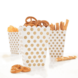 Behandlungsschachtel weiß mit goldenen Punkten 12x13cm | 8 Stücke Behandlungsschachtel weiß mit goldenen Punkten 12x13cm | 8 Stücke
