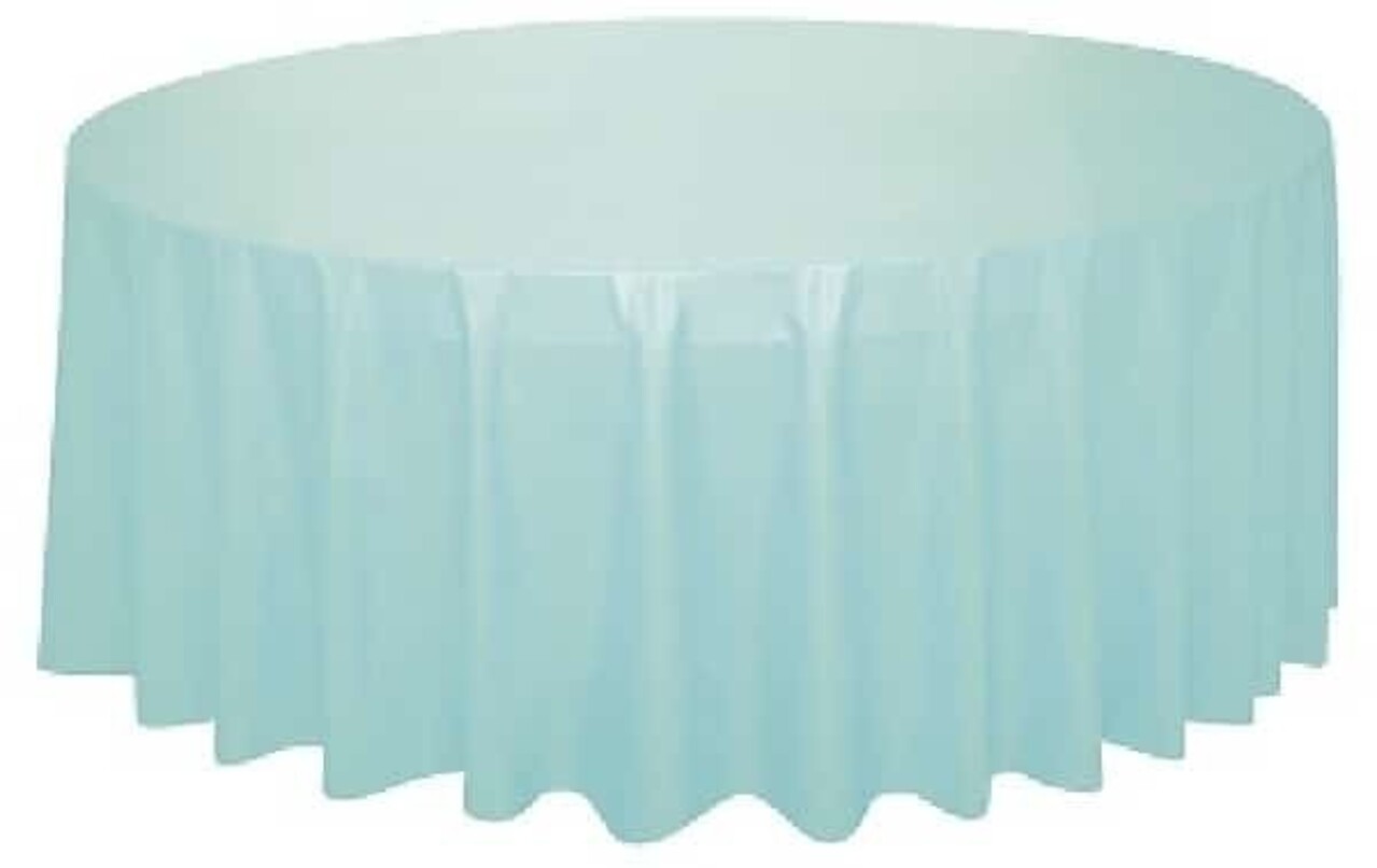 Tafelkleed mint groen plastic rond | 213cm Tafelkleed mint groen plastic rond | 213cm