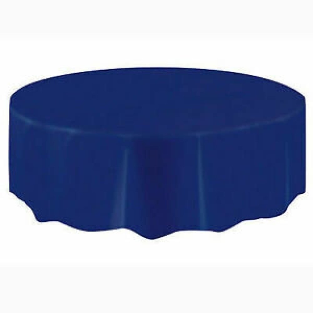 Nappe autour du plastique bleu marin | 213cm Nappe autour du plastique bleu marin | 213cm