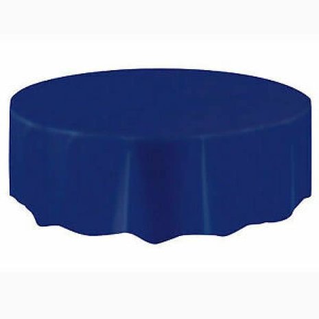 Tafelkleed Rond Marine Blauw plastic | 213cm