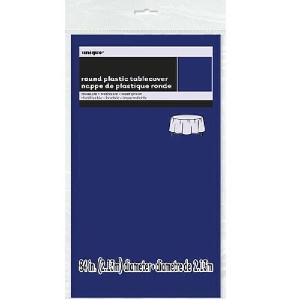Tischdecke um marinblaues Kunststoff | 213 cm