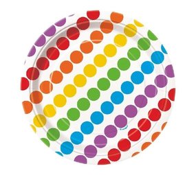 Cake Board Rainbow Stip-Stripe 17cm | 8 pièces
