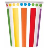Cup Regenbogen Punktlinie 270 ml | 8 Stücke Cup Regenbogen Punktlinie 270 ml | 8 Stücke