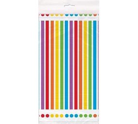 Tablecloth rainbow dot stripe | 137 x 213cm