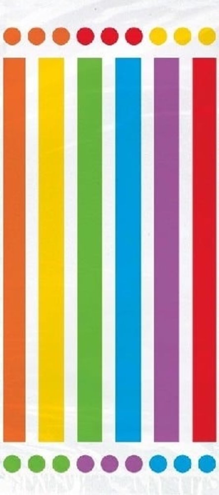 Cello Cadeaux Sacs Rainbow Stip Stripe | 20 morceaux Cello Cadeaux Sacs Rainbow Stip Stripe | 20 morceaux
