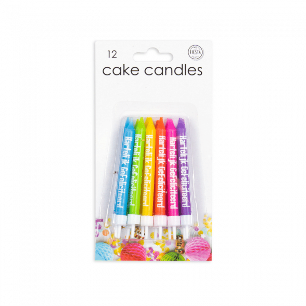Colored cake candles Congratulations | 12 pieces Colored cake candles Congratulations | 12 pieces