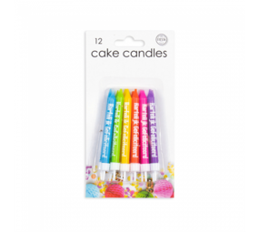 Colored cake candles Congratulations | 12 pieces Colored cake candles Congratulations | 12 pieces