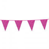 Hot pink glitter flag line | 6 meters Hot pink glitter flag line | 6 meters