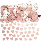 Amscan Confetti rosé-goud metallic hartjes | 14gr. Amscan Confetti rosé-goud metallic hartjes | 14gr.