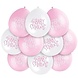 Babypartyballons rosa-weiße Herzen | 10 Stück Babypartyballons rosa-weiße Herzen | 10 Stück